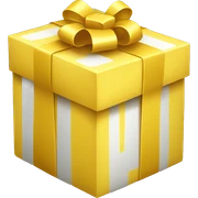 gift box yellow  sticker