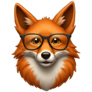 fox wearing glasses sticker
