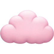 pastel pink cloud sticker