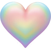 Pastel rainbow heart sticker