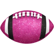 Pink football with glitter  sticker
