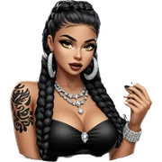 dark beauty in jewelry sticker
