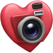 Camera heart sticker