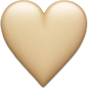 Beige heart  sticker