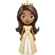 Brunette princess sticker
