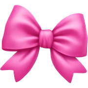Pink bow sticker