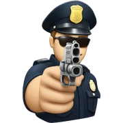 police officer pistol drawn sticker
