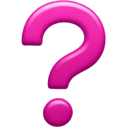 pink question mark sticker
