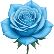 Sky blue rose  sticker