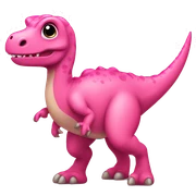 Pink dinosaur cute sticker