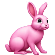 Pink bunny fully body sticker
