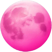 Pink moon sticker