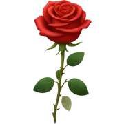 Red rose without leaves sticker
