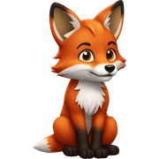 furry fox sticker