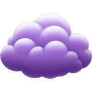 Purple cloud sticker