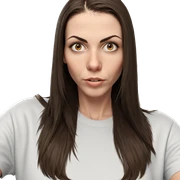 realistic girl with brown hair sticker