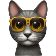 Cat with sunglasses sticker