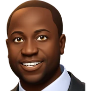 confident dark-skinned male portrait sticker