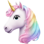 Unicorn "A pastel pink unicorn with a shimme-ring, multicolored mane, a glowing horn, and sparkling stars scattered across its magical body." sticker