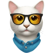 Cat with sunglasses sticker