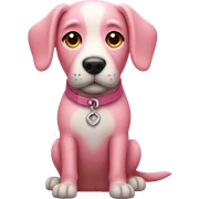 Pink dog sticker