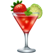 Strawberry cocktail sticker
