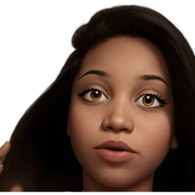 realistic portrait of girl sticker