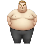 obese man sticker