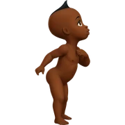dark skin shota nude portrait sticker