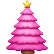 Pink Christmas tree sticker
