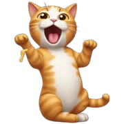 Cat throwing up sticker