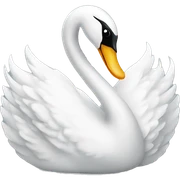 an elegant swan sticker