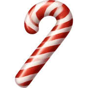 Candy cane sticker