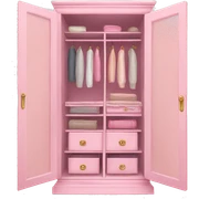 large fancy pastel pink closet sticker