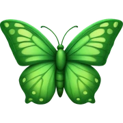 una mariposa verde sticker