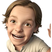 smiling boy looking at viewer sticker