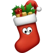 Christmas stocking sticker