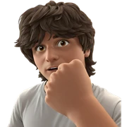 boy against brick wall sticker