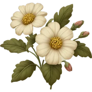 Vintage flowers sticker
