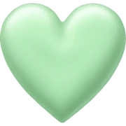 Mint-cream color heart sticker