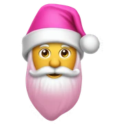 Pink skarkly santa hat sticker