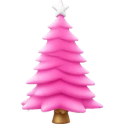 Pink Christmas tree sticker