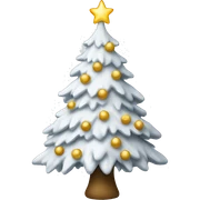 White Christmas tree sticker