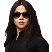 girl with sunglasses and long hair sticker