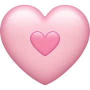 light pink heart  sticker