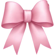 light pink ribbon bow sticker