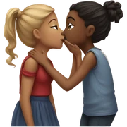 Girl kissing girl sticker