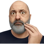 bald male with beard sticker