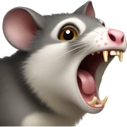 Possum screaming sticker