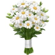 white bouquet sticker